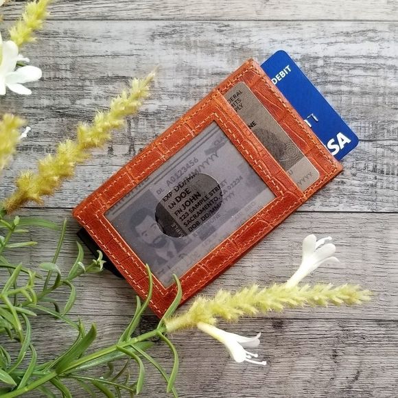 🔥LAST•ONE🔥 Smart Mechanical Card Holder Pop Up Wallet in Brown (#1) - Picture 2 of 3